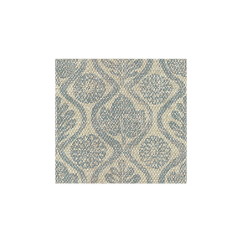 Lee Jofa Oakleaves Blue/Oatmeal Fabric
