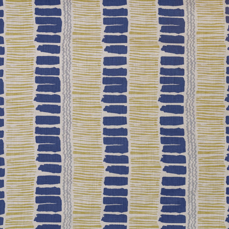 Lee Jofa Saltaire Indigo/Yellow/Aqua Fabric