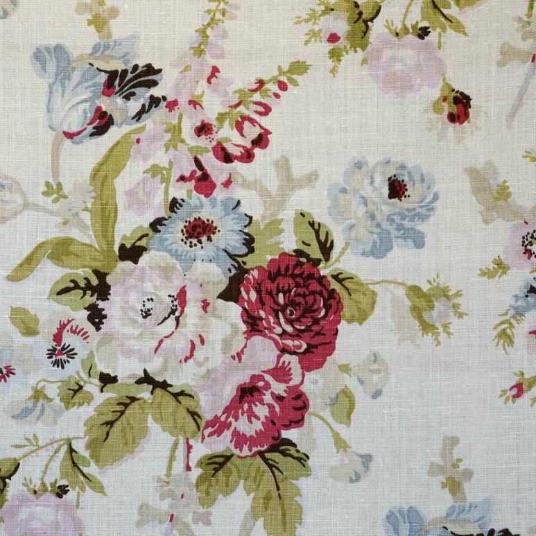 Lee Jofa Grenville Linen Pink/Green Fabric
