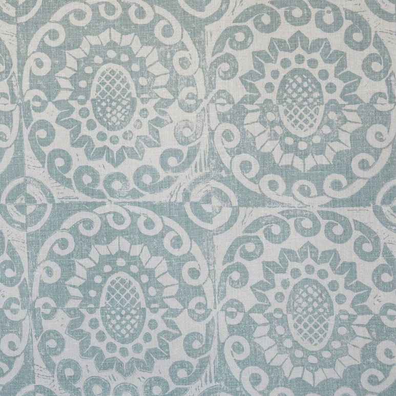 Lee Jofa Pineapple On Oatmeal Aqua Fabric