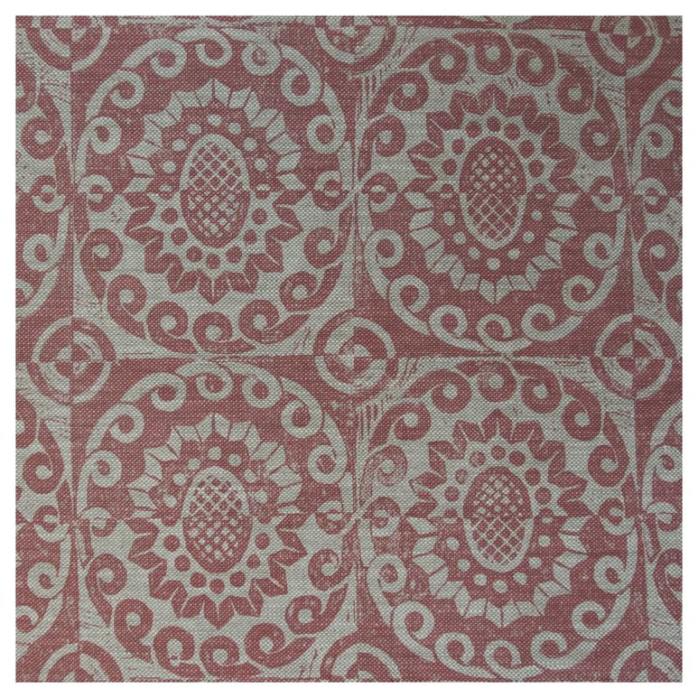 Lee Jofa Pineapple On Oatmeal Pink Fabric