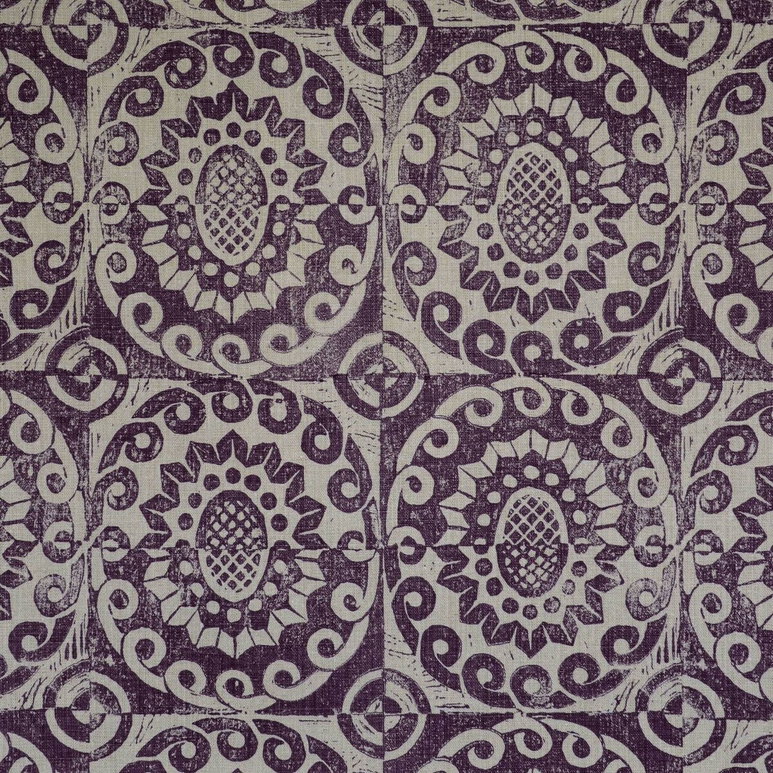 Lee Jofa Pineapple On Rustic Aubergine Fabric