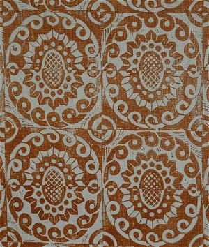 Lee Jofa Pineapple On Rustic Pumpkin Fabric