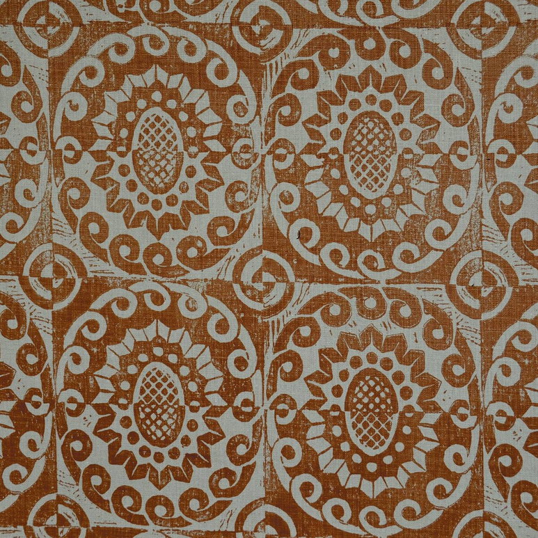 Lee Jofa Pineapple On Rustic Pumpkin Fabric