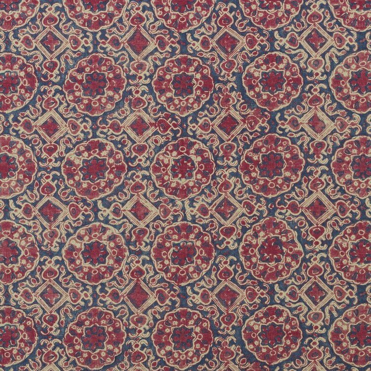 Lee Jofa Ashcombe Red/Blue Fabric