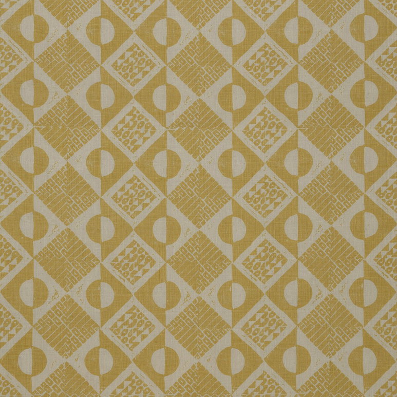 Lee Jofa Circles And Squares Ochre Fabric