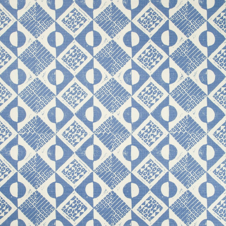 Lee Jofa Circles And Squares Azure Fabric