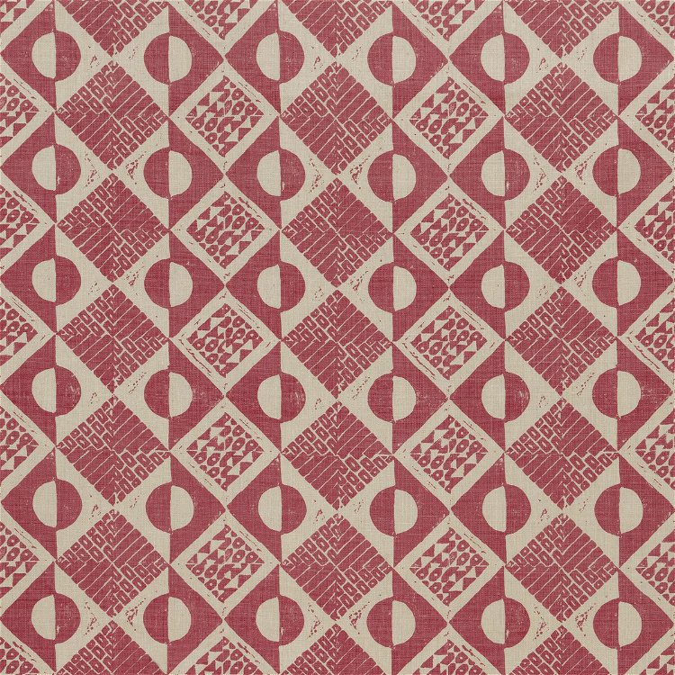 Lee Jofa Circles And Squares Berry Fabric