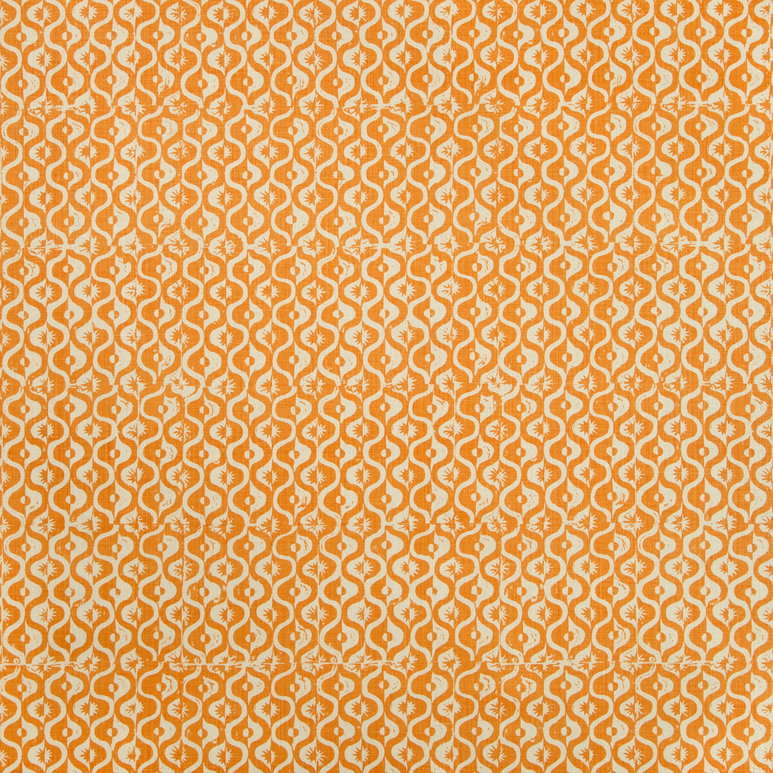 Lee Jofa Small Medallion Tangerine Fabric