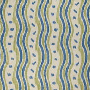 Lee Jofa Ikat Stripe Blue/Lime Fabric