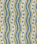 Lee Jofa Ikat Stripe Blue/Lime Fabric