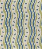Lee Jofa Ikat Stripe Blue/Lime Fabric