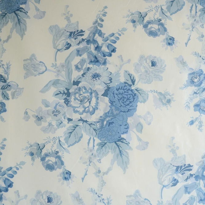Lee Jofa Grenville Glazed Chintz Blue Fabric