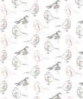 Premier Prints Bird Toile Blush Slub Canvas Fabric