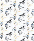 Premier Prints Bird Toile Brazilian Yellow Slub Canvas Fabric