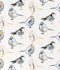 Premier Prints Bird Toile Brazilian Yellow Slub Linen Fabric