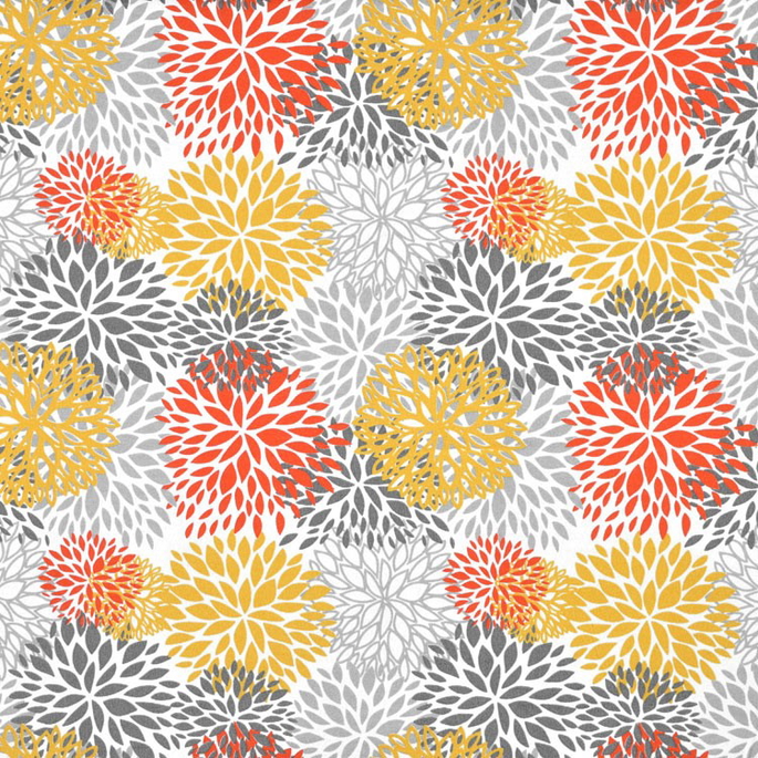 Premier Prints Outdoor Blooms Citrus Fabric image 1 of 3