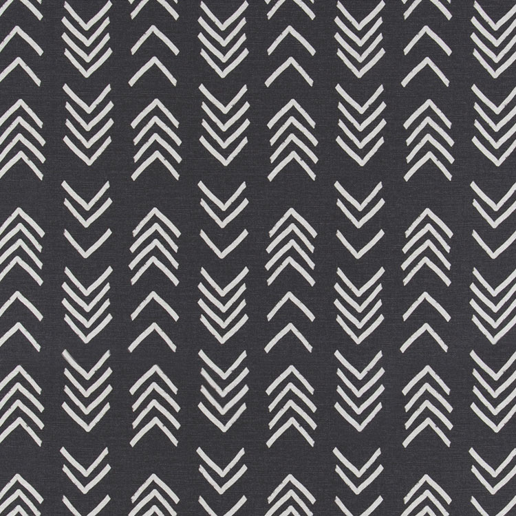 Premier Prints Bogolan Black Flame Flax Fabric