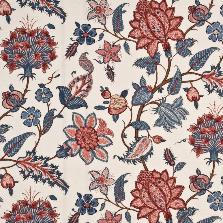 GP &amp; J Baker Baker's Indienne Blue/Pink Fabric