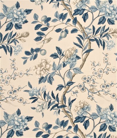 GP & J Baker Emperor's Garden Blue/Cream Fabric