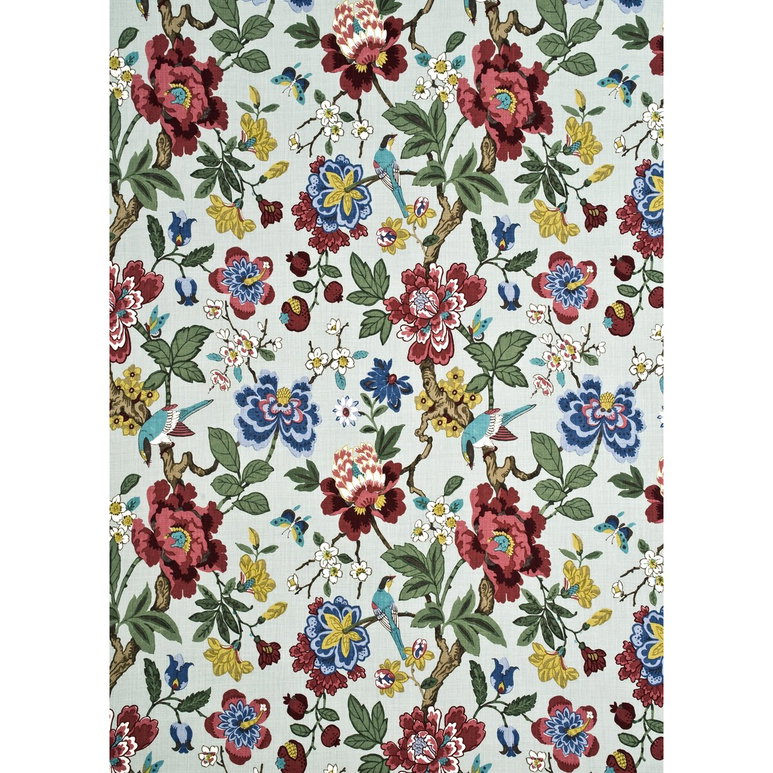 GP &amp; J Baker Persian Pomegranate Aqua/Multi Fabric
