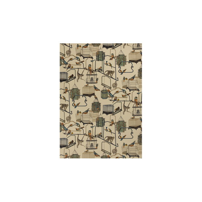 GP &amp; J Baker Menagerie Velvet Parchment Fabric