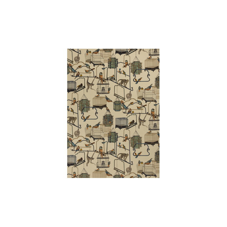 GP &amp; J Baker Menagerie Velvet Parchment Fabric