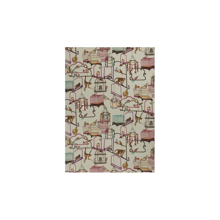GP &amp; J Baker Menagerie Velvet Aqua Fabric