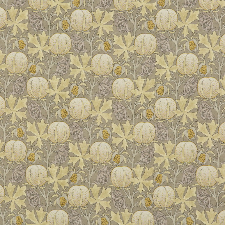 GP &amp; J Baker Pumpkins Grey/Ochre Fabric