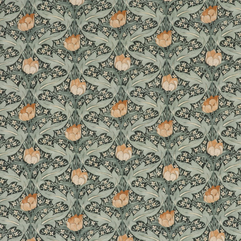 GP &amp; J Baker Tulip &amp; Jasmine Teal Fabric