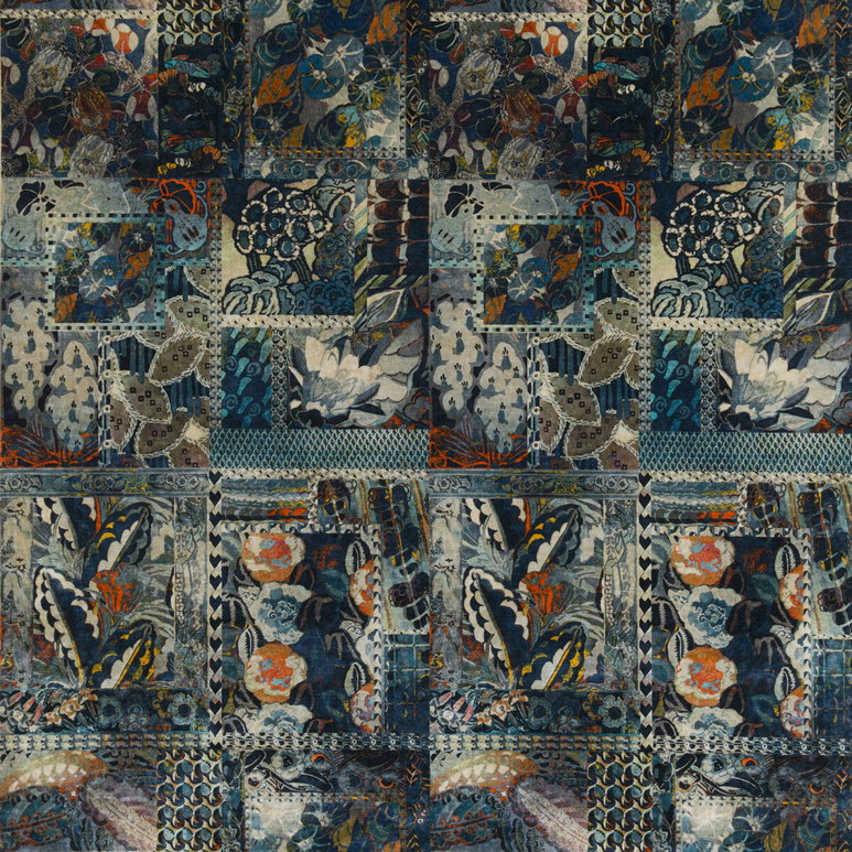 GP &amp; J Baker Barcelona Teal Fabric