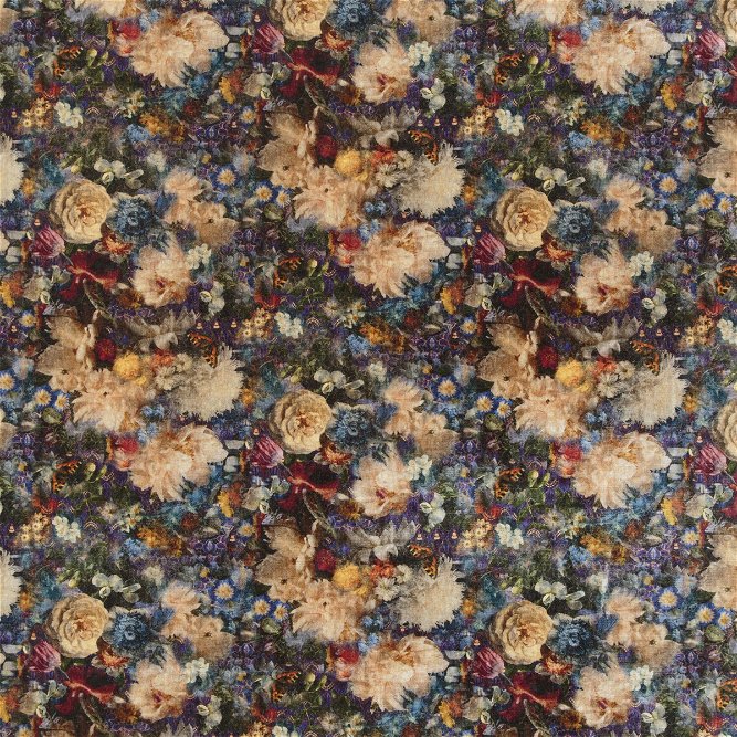 GP &amp; J Baker Royal Garden Velvet Sapphire Fabric