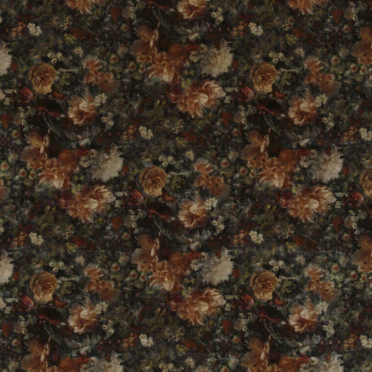 GP & J Baker Royal Garden Velvet Amber/Jade Fabric