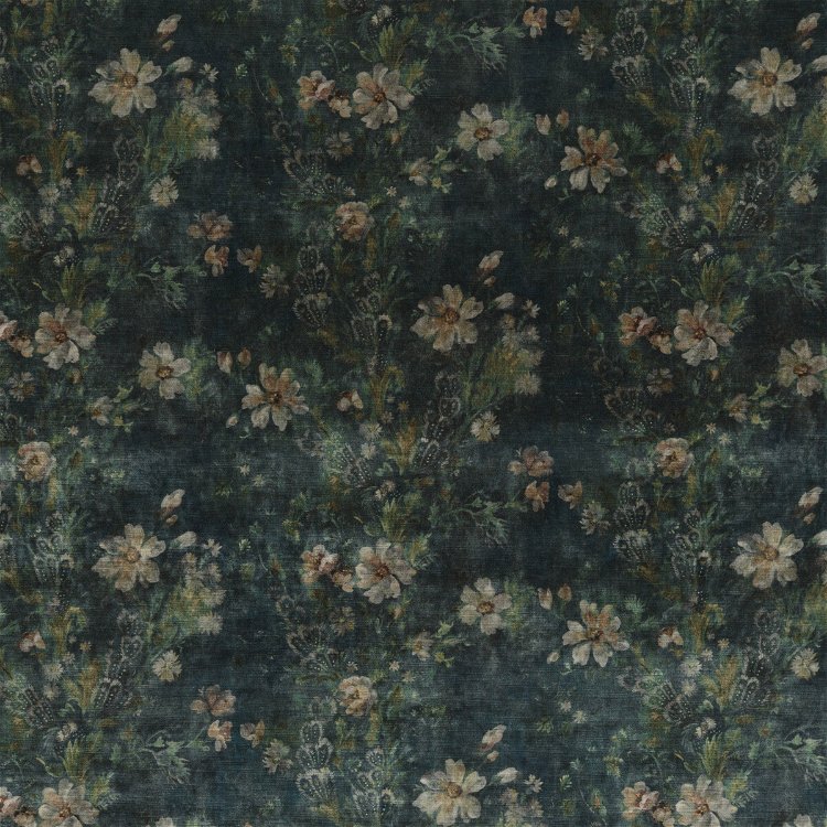 GP & J Baker Queen's Garden Velvet Jade Fabric