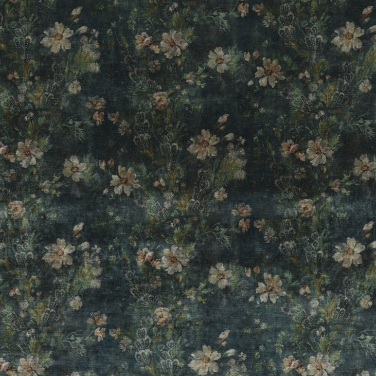 GP &amp; J Baker Queen's Garden Velvet Jade Fabric