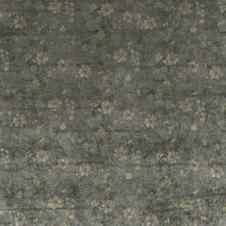 GP &amp; J Baker Queen's Garden Velvet Verdigris Fabric