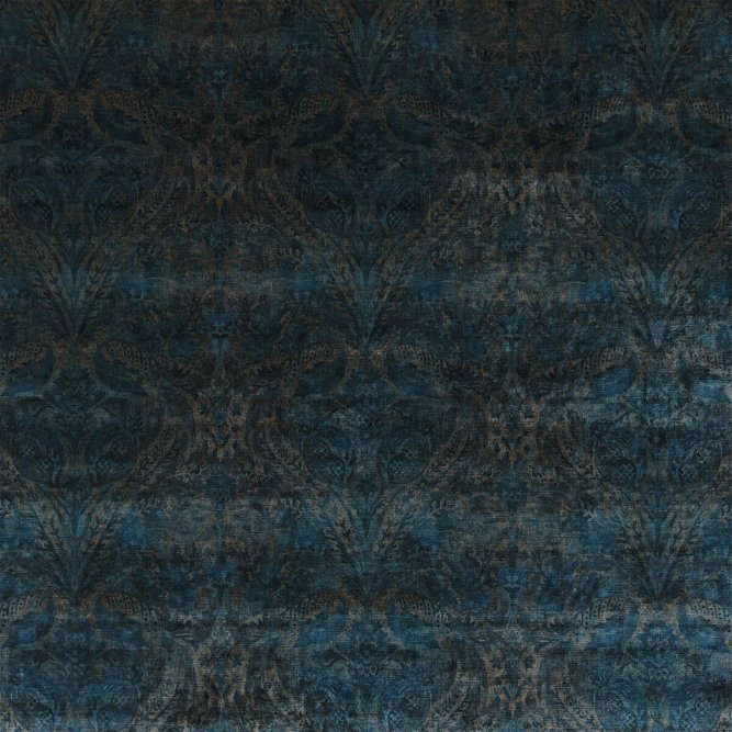 GP &amp; J Baker Royal Damask Velvet Sapphire Fabric