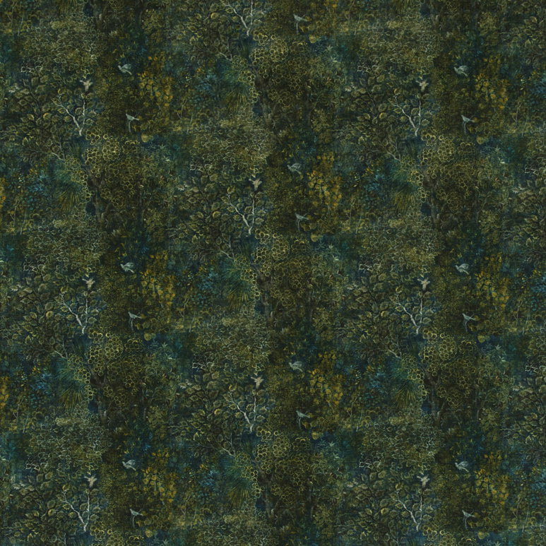 GP &amp; J Baker Persian Garden Velvet Peacock Fabric