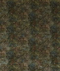 GP & J Baker Persian Garden Velvet Teal/Spice Fabric