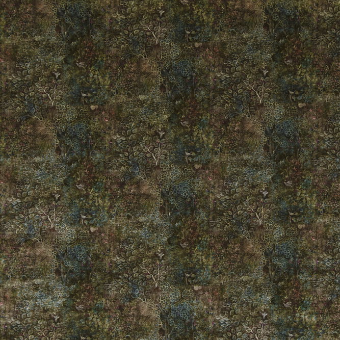 GP &amp; J Baker Persian Garden Velvet Teal/Spice Fabric