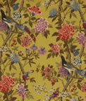 GP & J Baker Hydrangea Bird Ochre Fabric