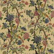 GP & J Baker Hydrangea Bird Parchment Fabric