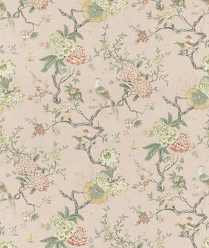 GP & J Baker Oriental Bird Signature Blush Fabric