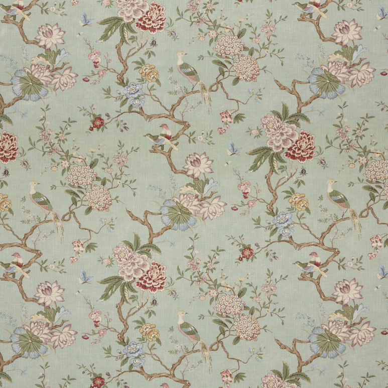 GP &amp; J Baker Oriental Bird Signature Eau De Nil Fabric