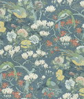GP & J Baker Rockbird Signature Teal Fabric