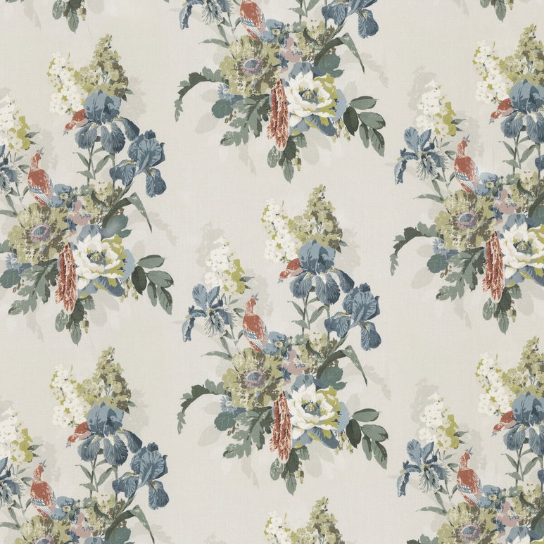 GP &amp; J Baker Bird &amp; Iris Indigo Fabric