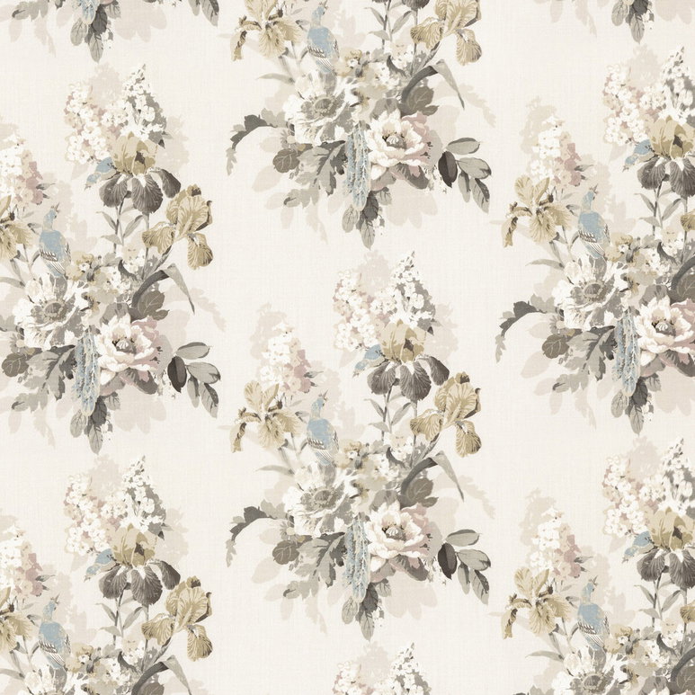 GP &amp; J Baker Bird &amp; Iris Ivory/Mole Fabric