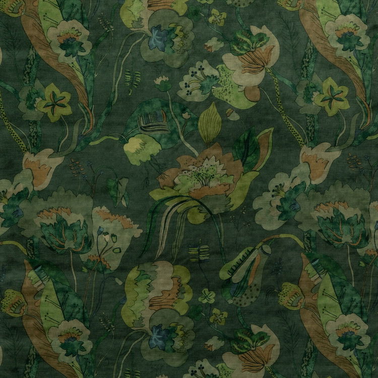 GP & J Baker California Velvet Emerald Fabric | OnlineFabricStore