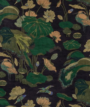 GP & J Baker Nympheus Velvet Indigo Fabric