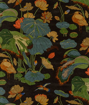 GP & J Baker Nympheus Velvet Charcoal Fabric